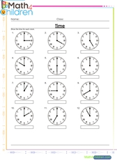  Time exact hours roman nunerals
